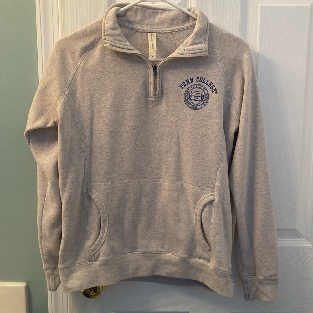 Light grey Penn college of technology quarter zip